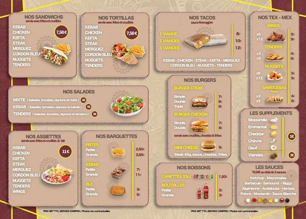 Menu_Dunya Kebab FRITE MAISON congé annuel_Estrées-Saint-Denis_image_1