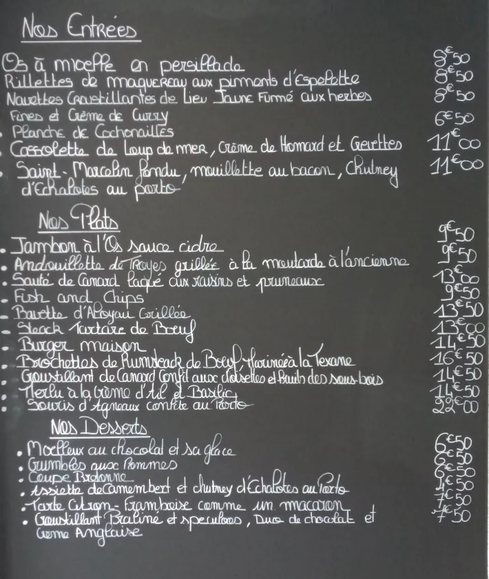Menu_Le Lion d'Or Traiteur - Restaurant_Saint-James_image_2