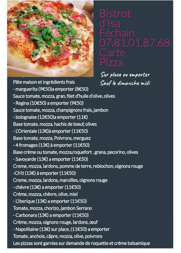Menu_Bistrot D'isa_Féchain_image_1