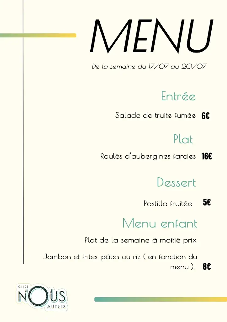 Menü_Chez Nous Autres_Flines-lez-Raches_Bild_1