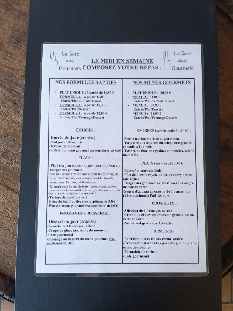 Menu_La Gare Aux Gourmets_Woincourt_image_1