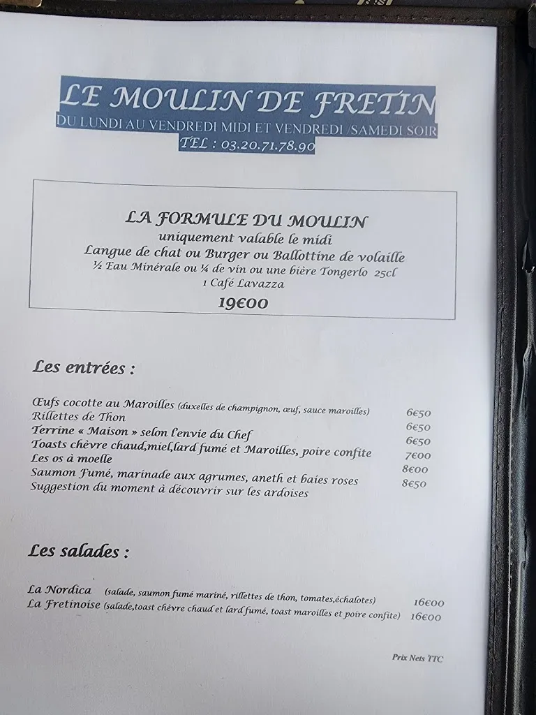 Menu_Le Moulin de Fretin_Fretin_image_2