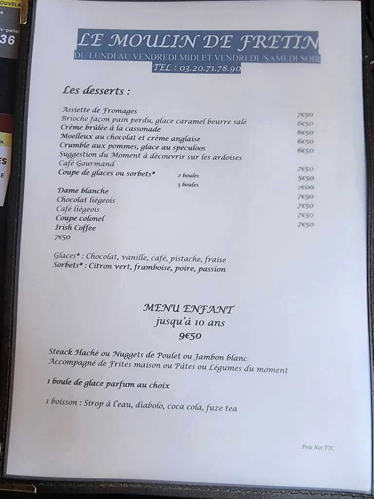 Menu_Le Moulin de Fretin_Fretin_image_4