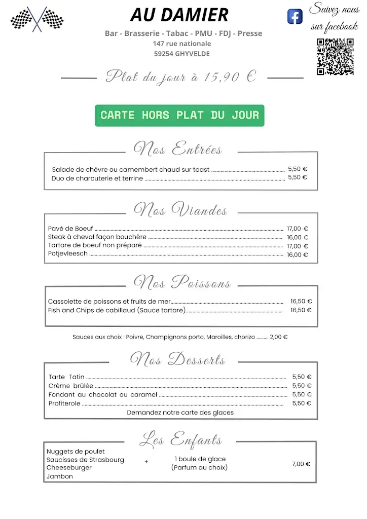 Menu_Au Damier_Ghyvelde_image_1