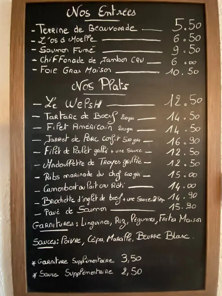 Menu_Auberge de la Hooghe Moote_Ghyvelde_image_1