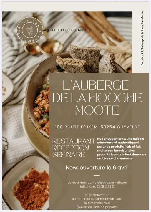 Menu_Auberge de la Hooghe Moote_Ghyvelde_image_3