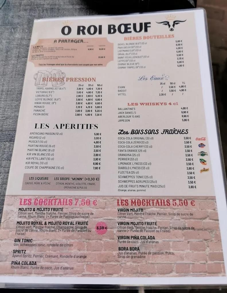 Menu_Ô Roi Boeuf Le Quesnoy_Quesnoy_image_2