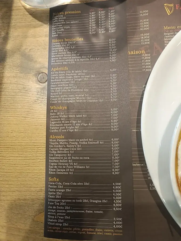 Menu_Le Fahrenheit's / Les Mouettes_Fort-Mahon-Plage_image_2