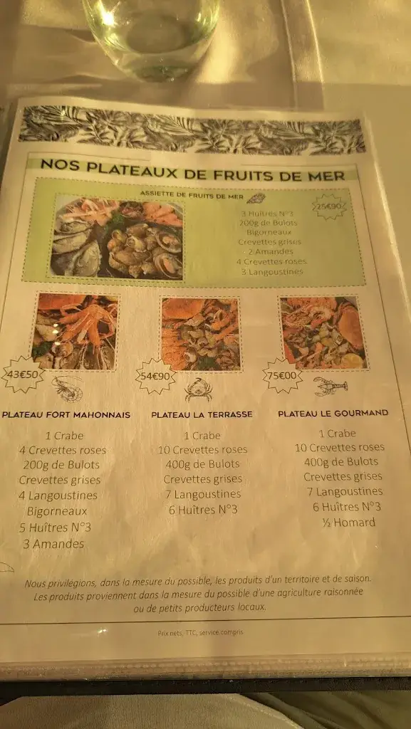 Menu_Le Homard Gourmand_Fort-Mahon-Plage_image_1