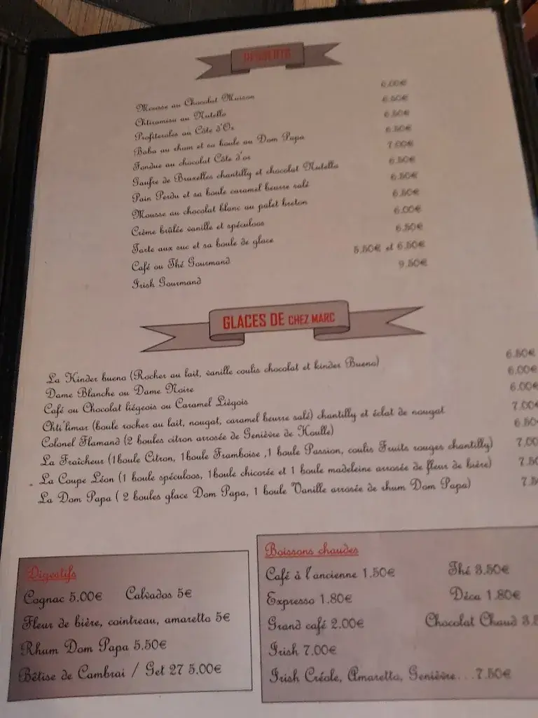 Menu_Estaminet Chez Léon_Estaires_immagine_3