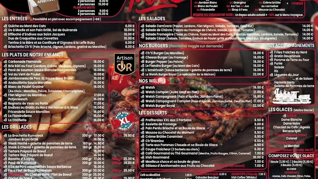 Menu_La Gare des Années Folles_Sailly-sur-la-Lys_immagine_4