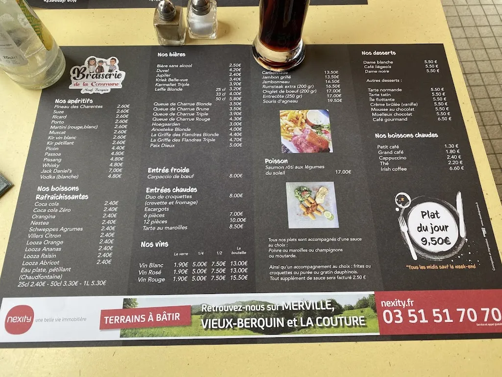 Menu_Brasserie de la commune_Neuf-Berquin_image_1