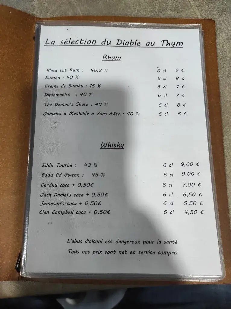 Menu_Le diable au thym : Restaurant Estaminet à Merville_Merville_image_4