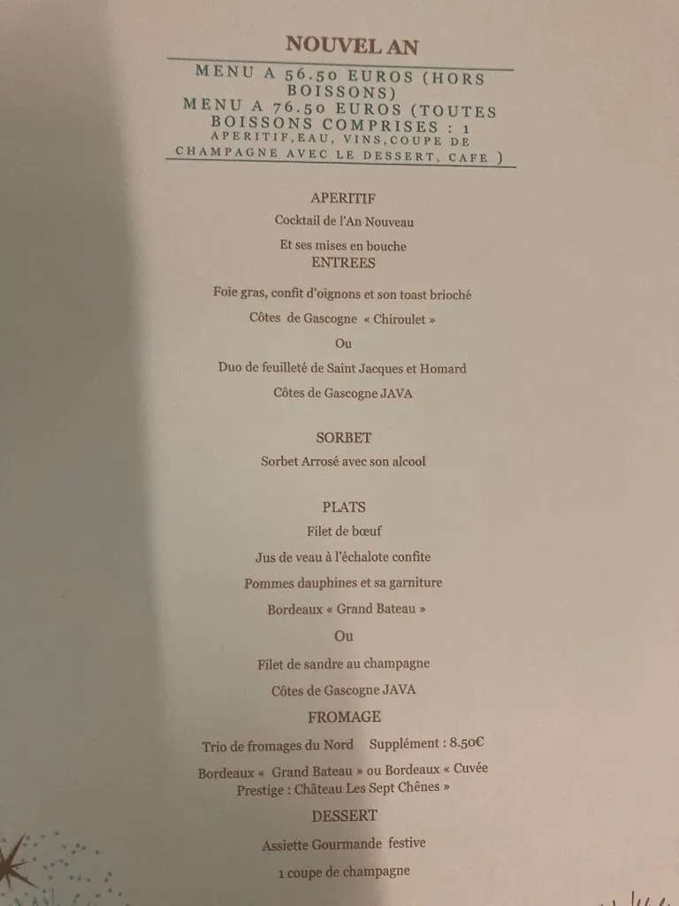 Menu_Restaurant Au 70_Merville_image_4