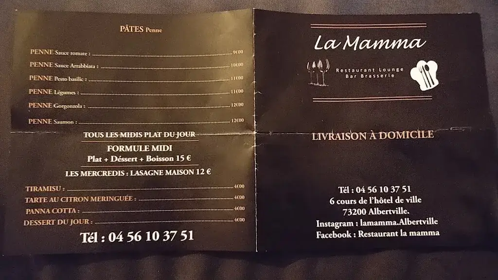 Menu_La Mamma_Albertville_image_2