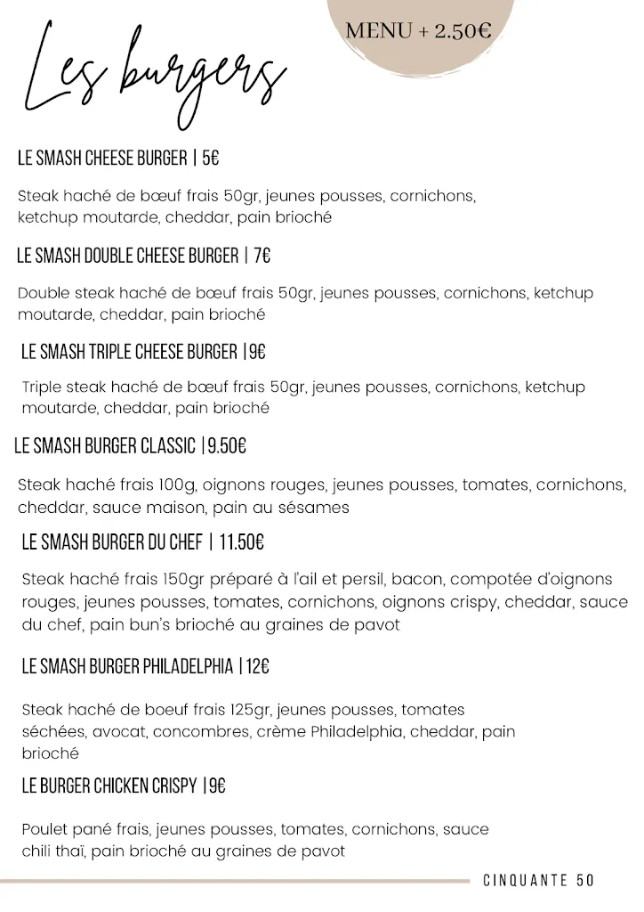 Menü_Cinquante 50_Faches-Thumesnil_Bild_1