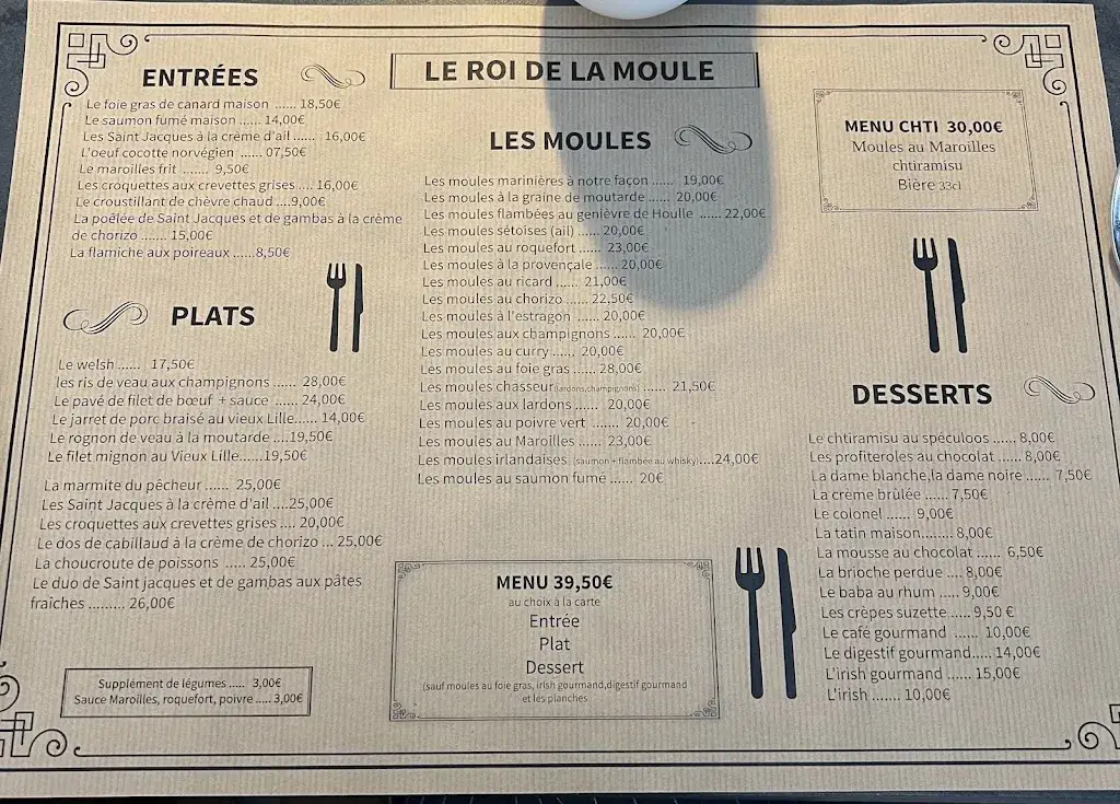 Menü_Le Roi de la Moule_Ronchin_Bild_1