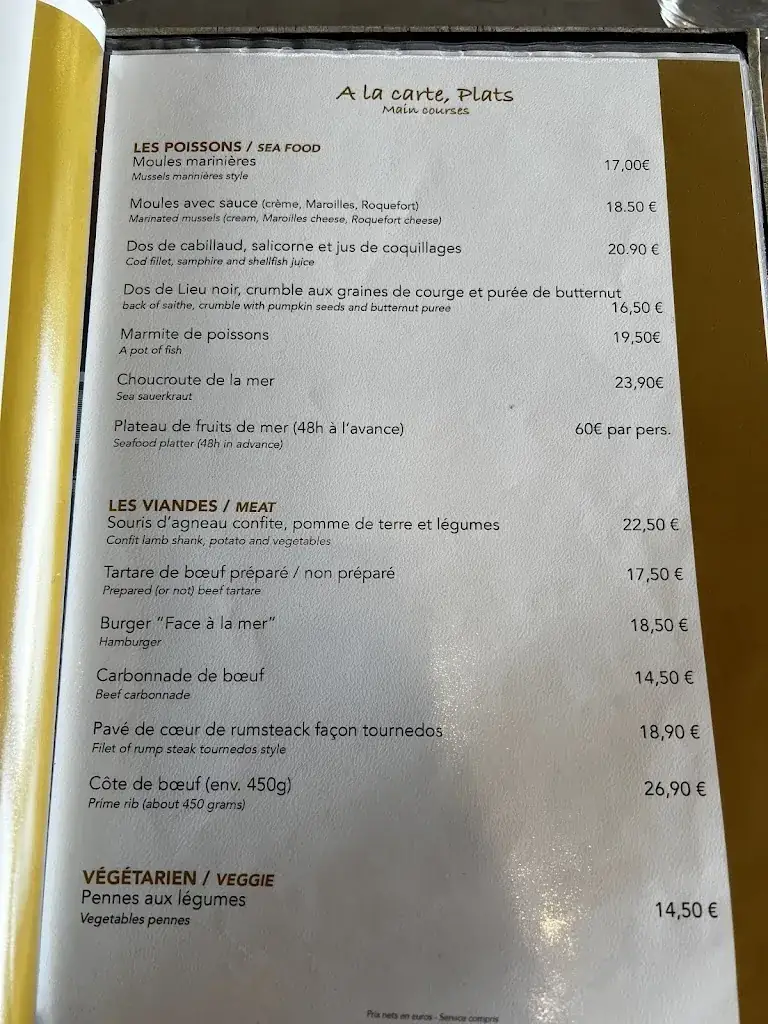 Menu_Face à la Mer_Gravelines_image_2