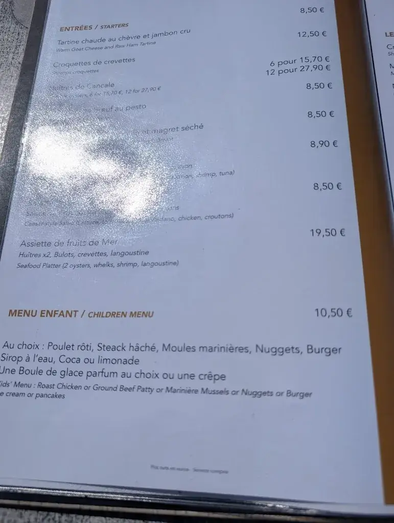 Menu_Face à la Mer_Gravelines_image_4