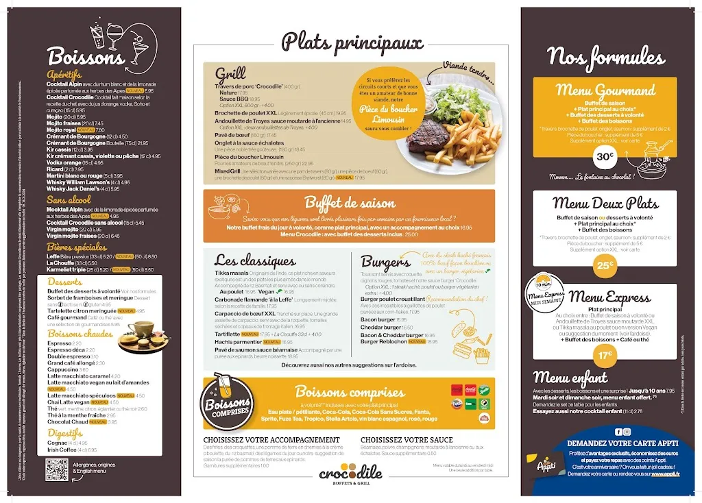 Menu_Restaurant Crocodile_Grande-Synthe_image_1