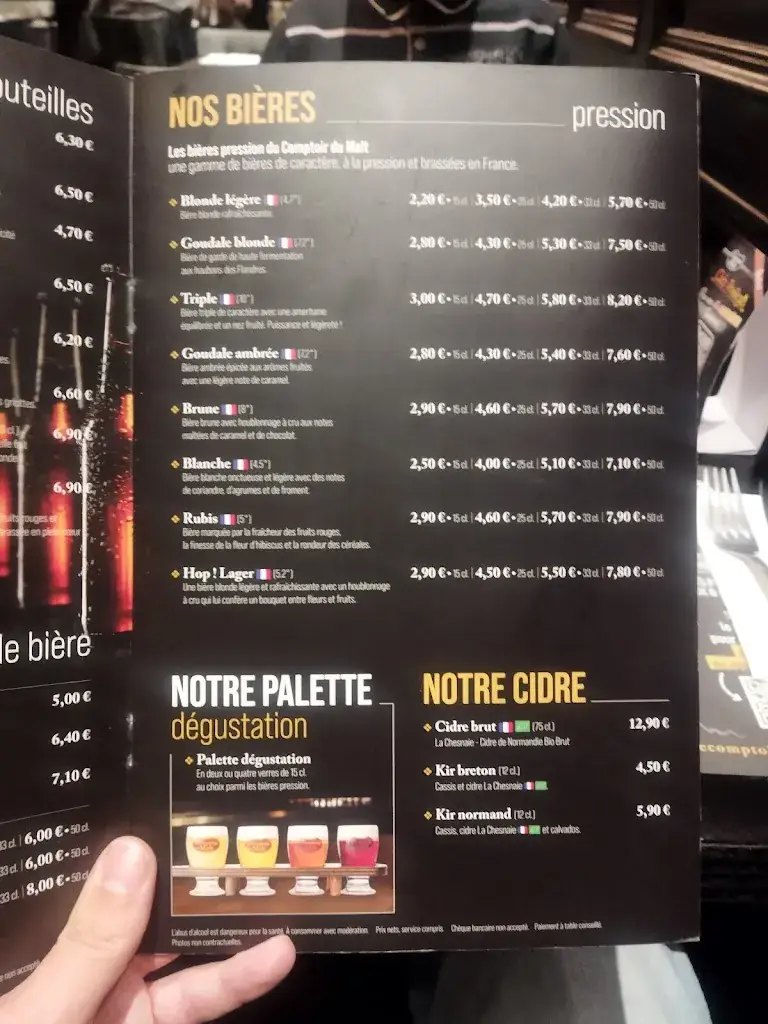 Menu_Restaurant Le Comptoir du Malt - Grande-Synthe (Dunkerque)_Grande-Synthe_image_2