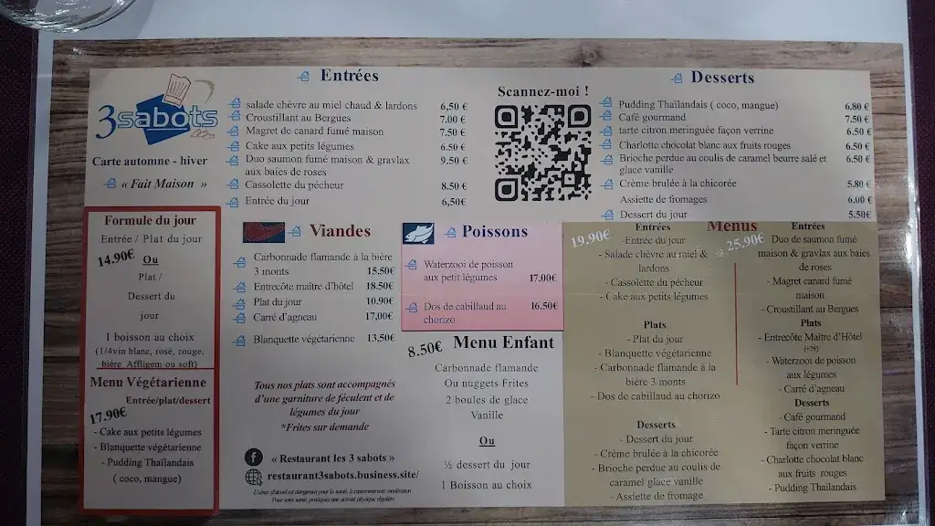 Menu_Restaurant Les 3 Sabots_Grande-Synthe_image_2