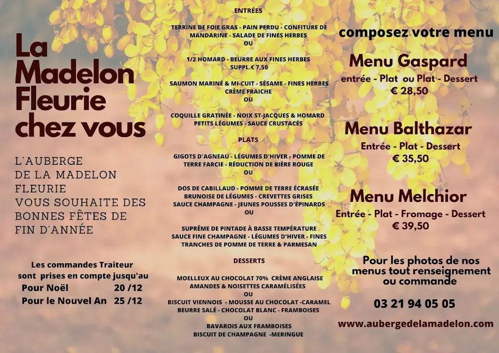 Menu_L'auberge de la Madelon Fleurie_Waben_image_2