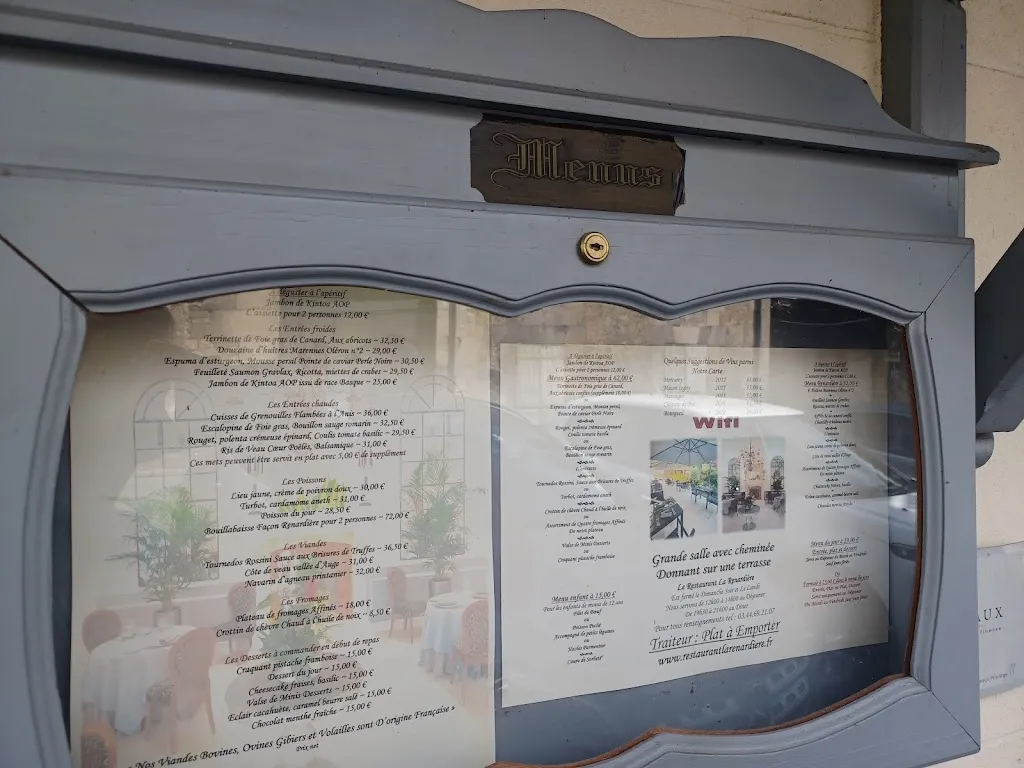 Menu_Restaurant La Renardière_Gouvieux_image_1