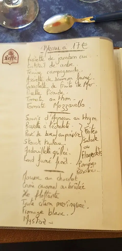 Menu_Bar Brasserie la Petite Sirene-_Beaumetz-lès-Aire_image_2