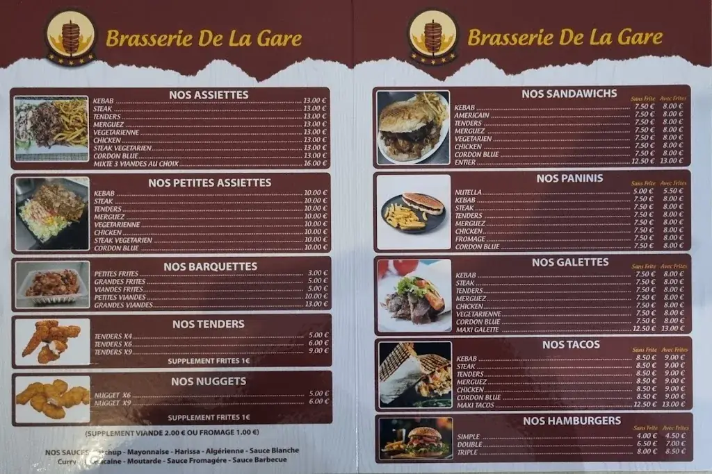 Menu_KEBAB BRASSERIE DE LA GARE_Courpière_image_1