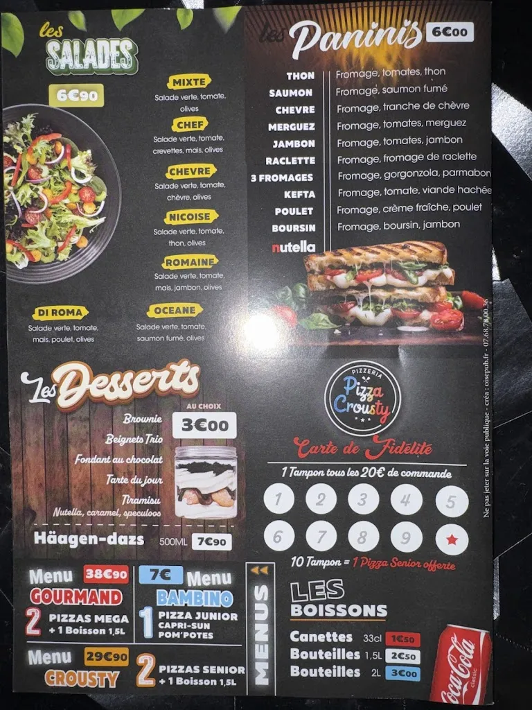 Menu_Pizza Crousty_Grandvilliers_image_3