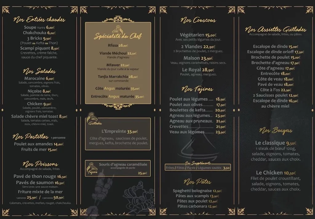 Menu_Restaurant L’empreinte Harnes Halal_Harnes_image_1
