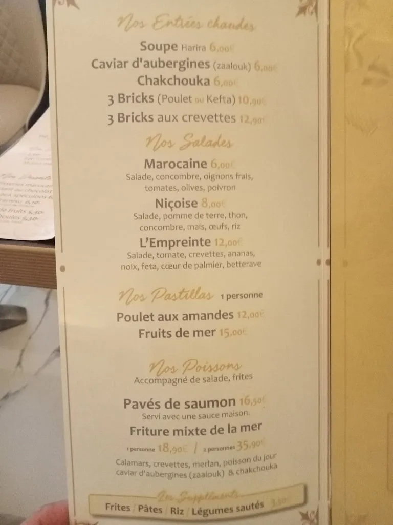 Menu_Restaurant L’empreinte Harnes Halal_Harnes_image_4