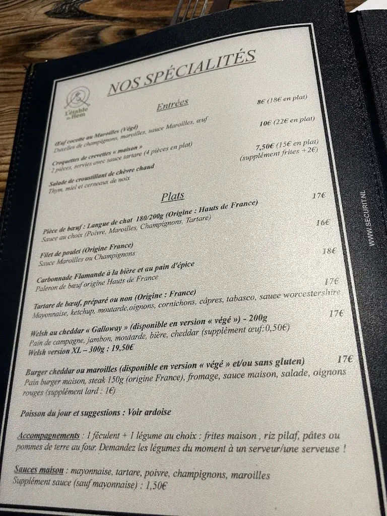 Menu_L'étable de Hem_Hem_image_2