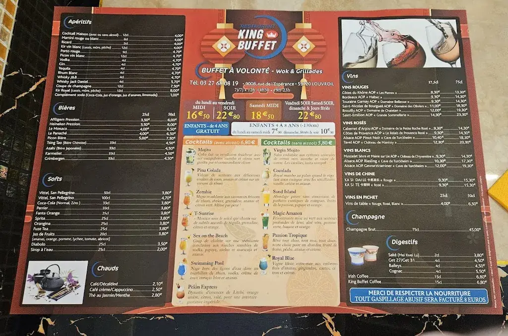 Menu_King Buffet_Louvroil_image_1