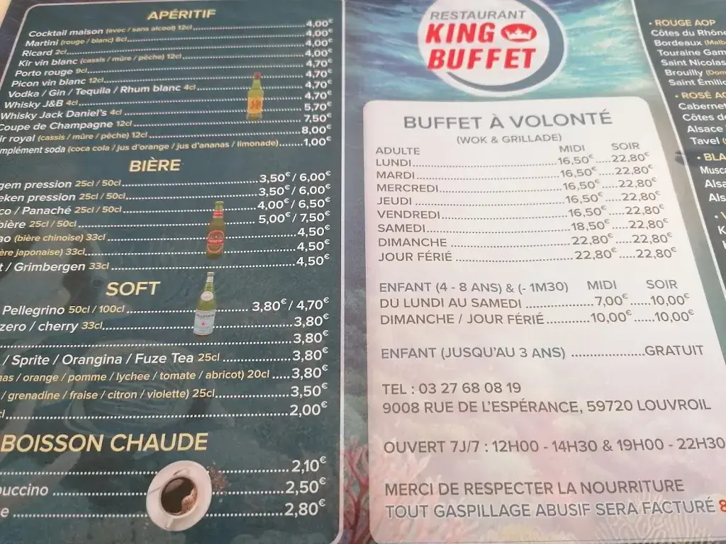 Menu_King Buffet_Louvroil_image_3