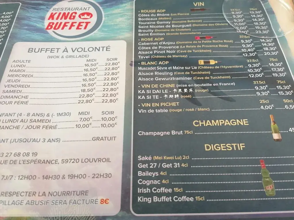 Menu_King Buffet_Louvroil_image_4