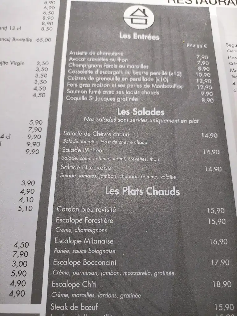 Menu_Restaurant LEVIDENCE_Nœux-les-Mines_image_3