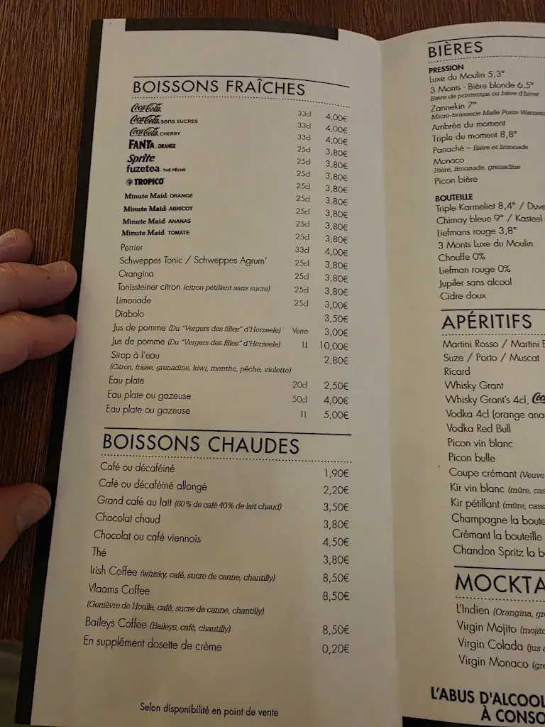 Menu_Le Café Des Orgues_Herzeele_image_1