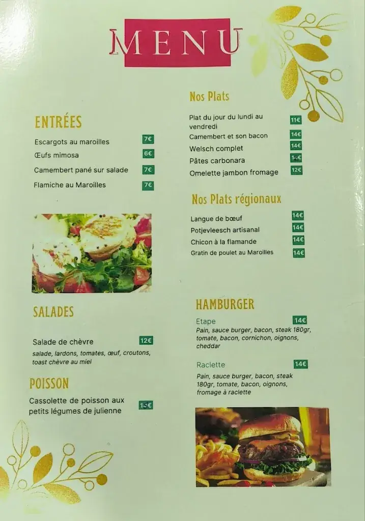 Menu_Brasserie Etape Flamande_Hazebrouck_image_3