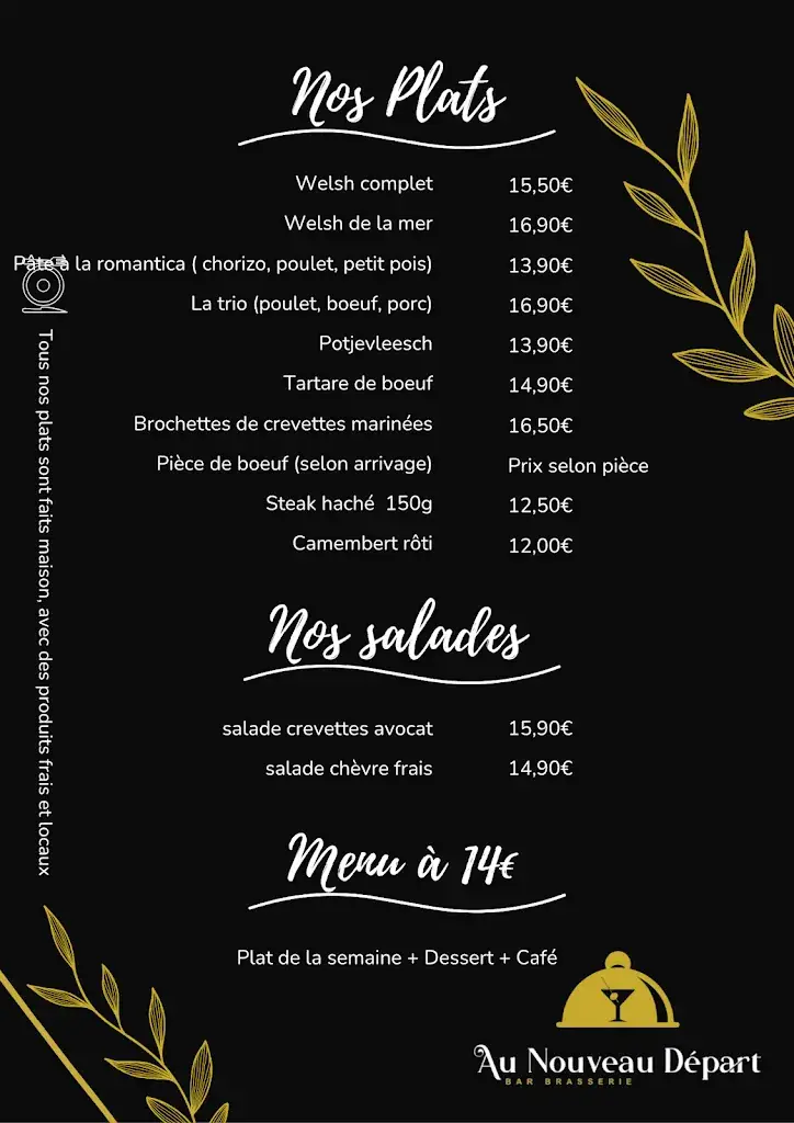 Menu_Au Nouveau Départ_Hazebrouck_immagine_2