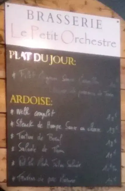 Menu_Le Petit Orchestre_Wingles_image_1