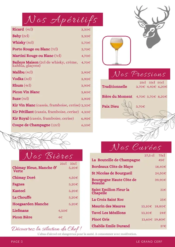 Menu_Le Grand Cerf_Capelle_image_1