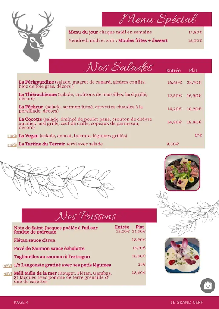 Menu_Le Grand Cerf_Capelle_image_3
