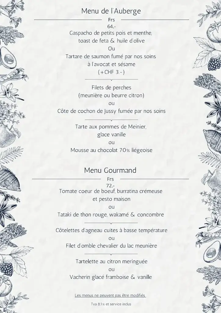 Menu_Auberge du Cheval Blanc_Meinier_image_1