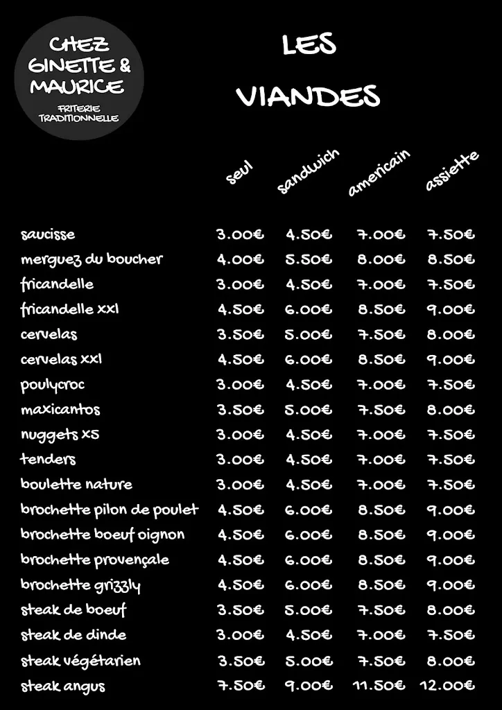 Menu_Chez Ginette et Maurice_Longueville_image_1
