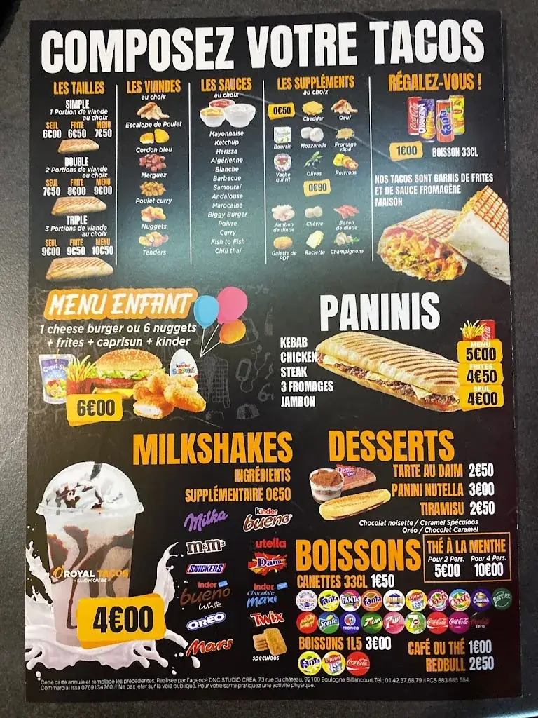 Menu_O'Royal Tacos_Ferté-Milon_image_1