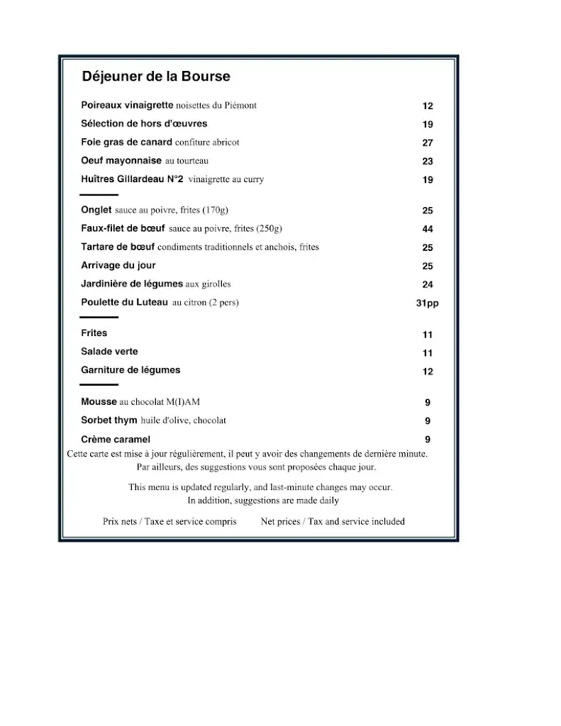 Menu_La Bourse et La Vie_Paris_image_2