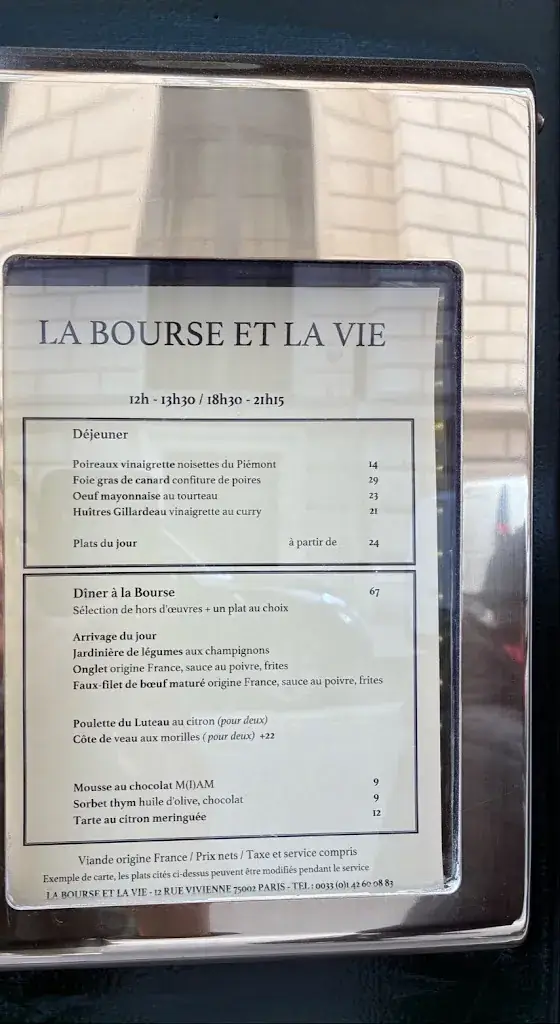 Menu_La Bourse et La Vie_Paris_image_3