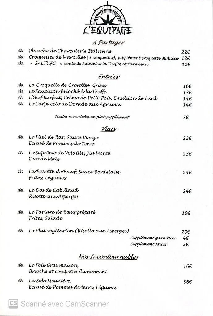 Menu_Restaurant L'équipage_Halluin_image_1